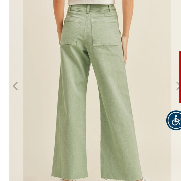 MIOU MUSE - STRAIGHT WIDE LEG DENIM PANTS - Picture 10 of 10